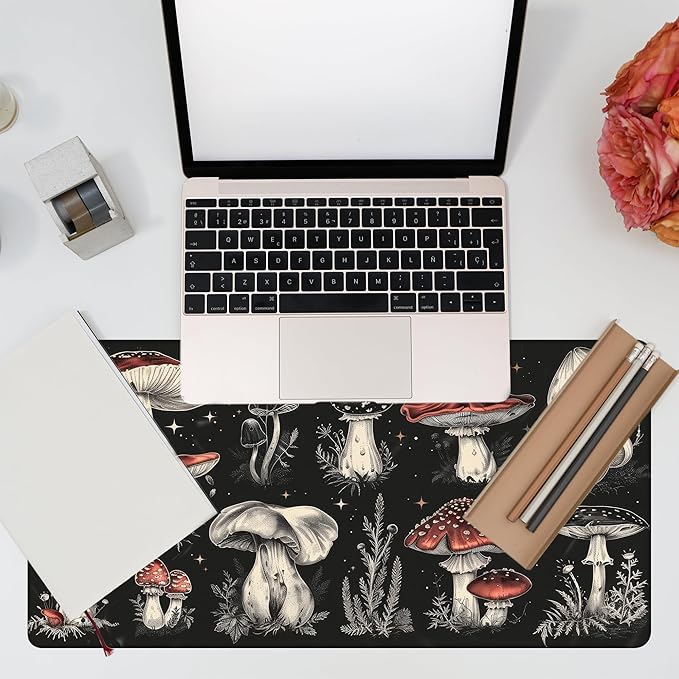Psychedelic Mushrooms Desk Mat, Large Gaming Mouse Pad, 31.5"x15.7", Extended - Image 7
