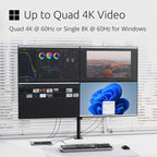 Kensington SD5800T Thunderbolt 4 and USB4 Quad 4K Display Docking Station - Image 5