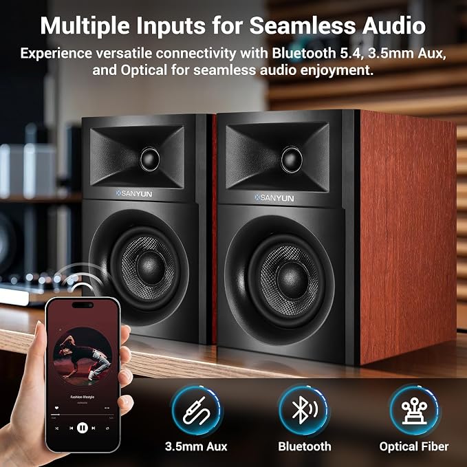 SW205 4" Bookshelf Speakers | Immersive HiFi Audio - Image 3