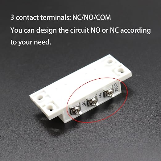 Magnetic Reed Switch NC NO COM Surface Mount Wired Door Window Contact Sensor - Image 3