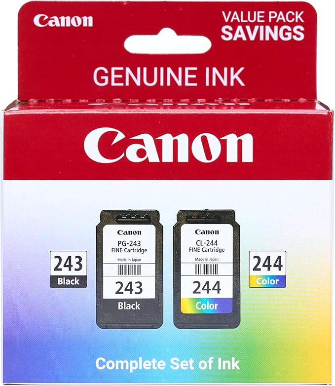 Canon PG-243 / CL-244 Genuine Ink Value Pack, Compatible by Canon