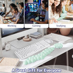 Cloud Wrist Rest for Keyboard and Mouse, Memory Foam PU Leather Keyboard Wrist - Image 6