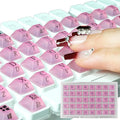 80 Pcs Keyboard Sticker for Long Nails Typing and Gaming, Symbolic and by Ivaso