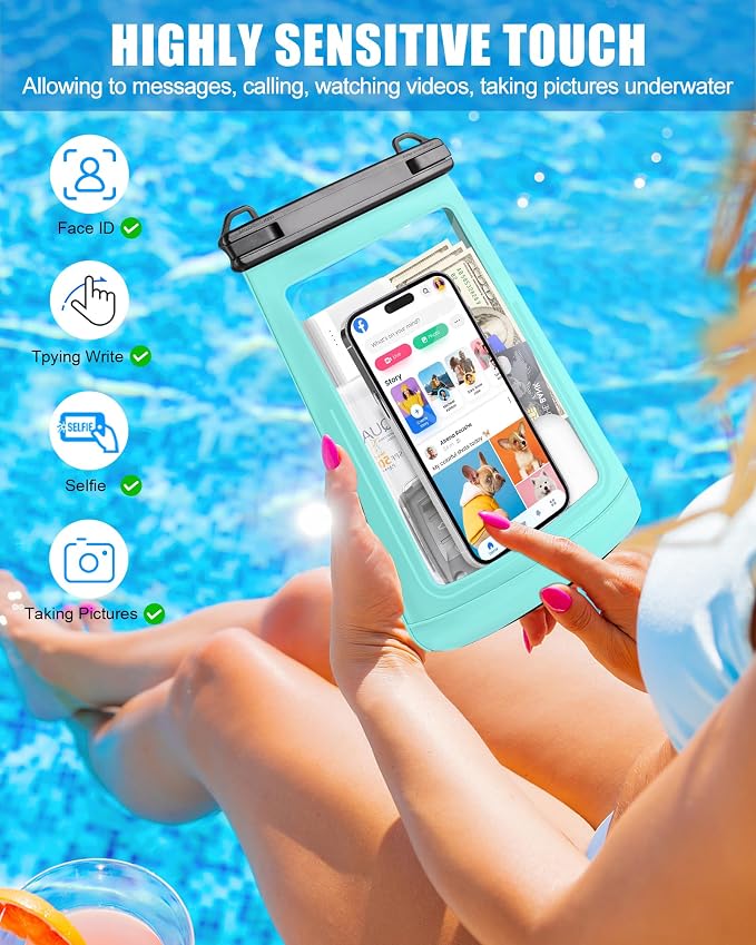 2L Waterproof Phone Pouch for iPhone 16 15 14 11 Pro Max & Galaxy S24 S21 - Image 5