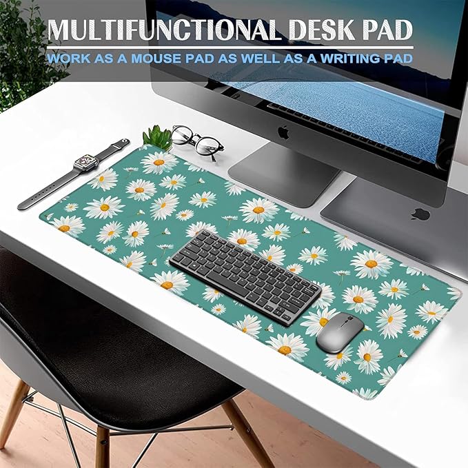 Daisy Gaming Mouse Pad, Large Office Desk Mat, Anti-Slip Rubber Base Mousepad - Image 2