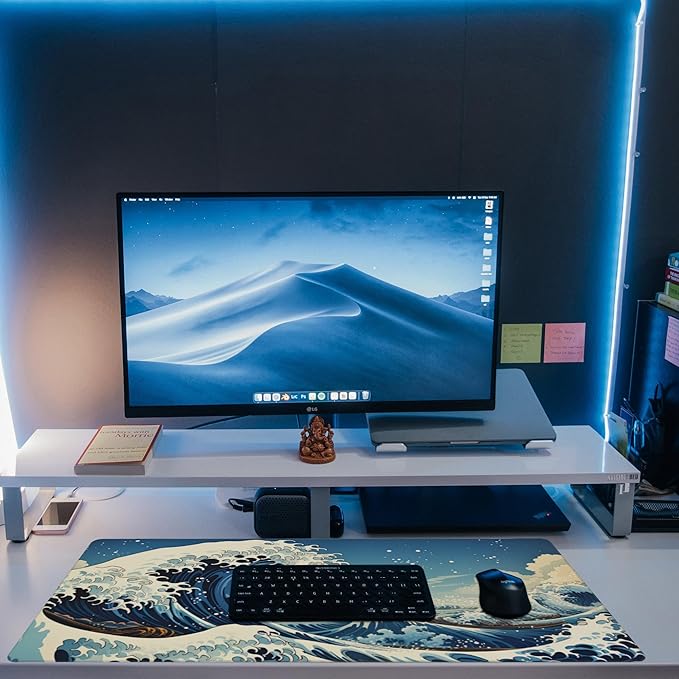 Desk Mat, Japanese Sea Wave Large Gaming Mouse Pad - Image 6