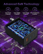 USB C Charger Block 100W, 3-Port GaN Super Fast Charger, Type C Wall Charger - Image 5
