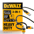 DEWALT Heavy Duty 3 in 1 Multi Charging Cord, 6ft Fast Charger Cord by DEWALT