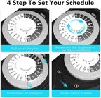 HBN Outdoor Timer Outlet Waterproof, 24 Hour Mechanical Light Timers - Image 6