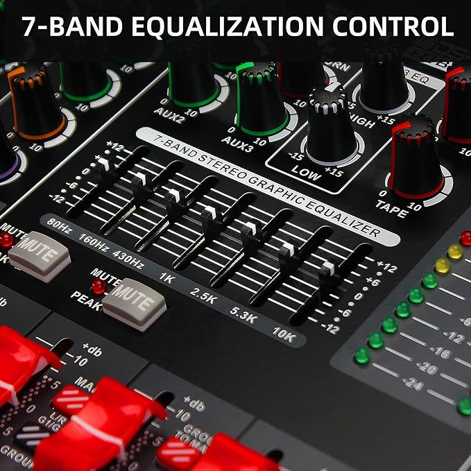 8 Channel Audio Mixer Professional Sound Mixing Board - Image 4