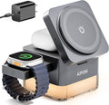 KPON for iPhone Nightstand Charging Station, 15W 3 in 1 Wireless Phone Charger by KPON