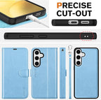 TUCCH Case Wallet for Galaxy S25 Plus, Removable Wrist Strap PU Leather - Image 8