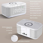Alarm Clock Speaker Wireless Charger, Digital Alarm Clocks Bedrooms Bluetooth - Image 8