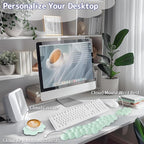 Cloud Wrist Rest for Keyboard and Mouse, Memory Foam PU Leather Keyboard Wrist - Image 2