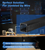 ZhiYo 99in Professional Server Rack Cable Management Raceway, H2in x W2in Cable - Image 5