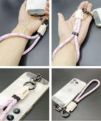 Handmade Cowhide Leather Phone Wrist Strap, Universal Adjustable Key Lanyard - Image 2