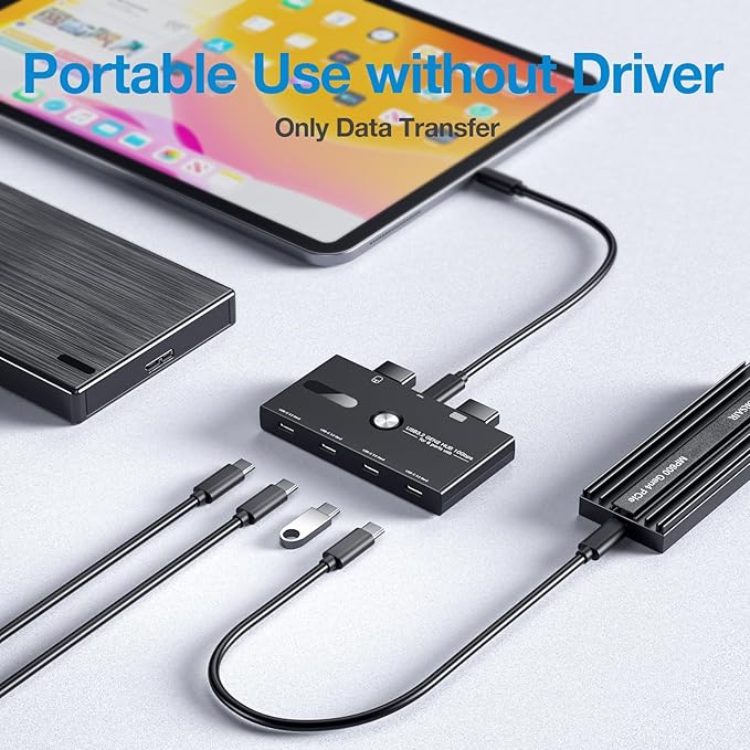 10Gbps USB C Hub, 6 Ports USB C Splitter, USB C to USB C Hub - Image 4