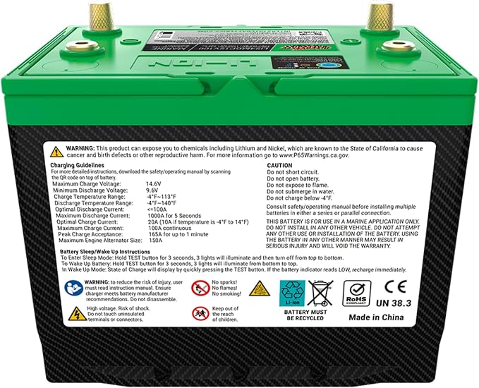 Interstate Batteries 12V 100Ah Group Size 24M Lithium Marine Dual Purpose Deep - Image 9