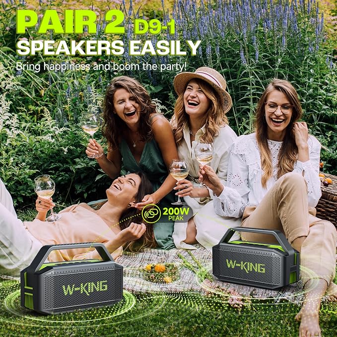 W-KING Portable Loud Bluetooth Speaker Wireless, 100W Max IPX6 Waterproof - Image 4