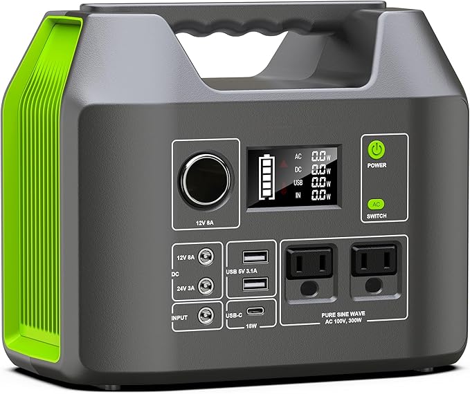 EnginStar Solar Generator, 300W Portable Power Station, 296Wh Lithium Battery by ENGINSTAR