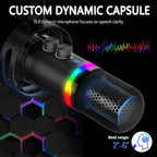 JUOPIEA XLR/USB Gaming Microphone Kit, Dynamic Mic - Image 5