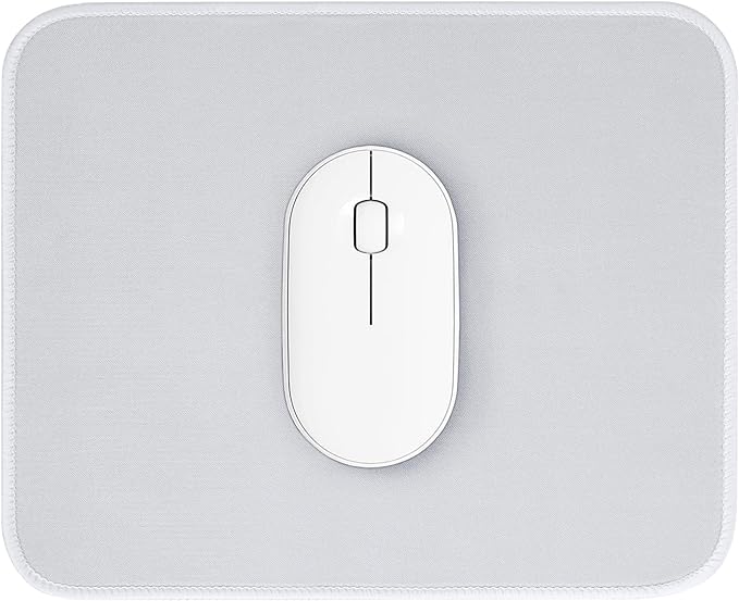 White Mouse Pad, Nice and Cute Mouse Pad, Splash-Proof Textured 10.2 x 8.2Inch by ZYAOTWQZ