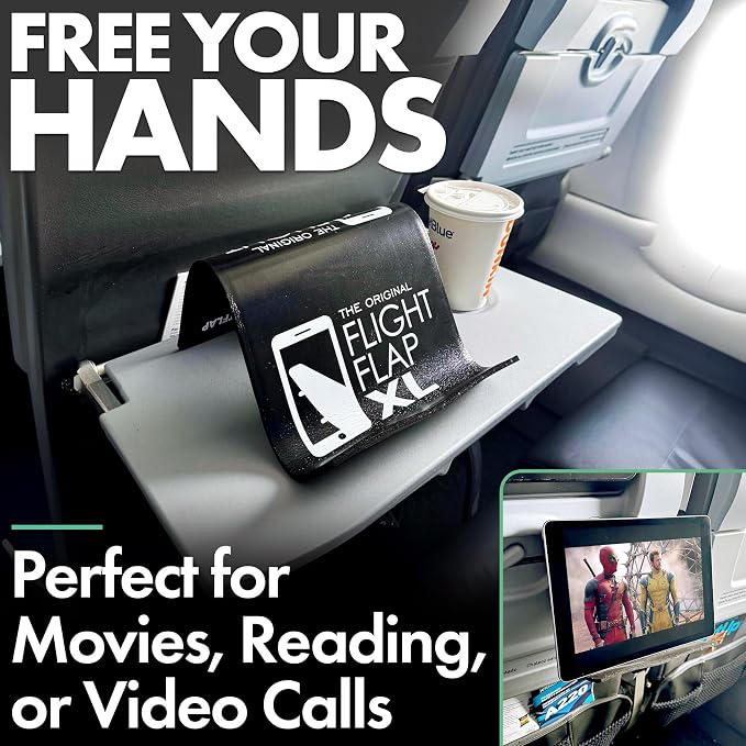 Airplane Tablet Holder, Extra Large 12x7” Flexible Cell Phone and Tablet Holder - Image 3