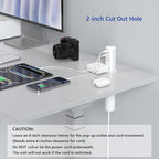 2 Inch Pop Up Outlet for Countertop, Power Grommet 2-inch Desk Wire Hole Insert - Image 3