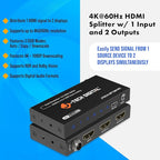 J-Tech Digital HDMI Splitter 1 in 2 Out 4K@60Hz, 1x2 HDMI Splitter - Image 8