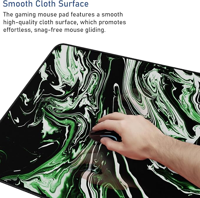Large Extended Mouse Pad with Stitched Edges, Durable Non-Slip Natural Rubber - Image 5