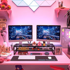Simple Trending 2 Tier Metal Dual Monitor Stand Riser - Image 7