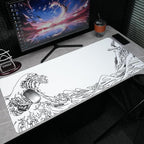 Large Gaming Mouse Pad for Desk, Kanagawa XXL Mouse Pad 35.4x15.7 Inch - Image 6