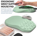 2-in-1 Ergonomic Set, Wave Keyboard Wrist Rest and Massage Slope Mouse Pad - Image 3