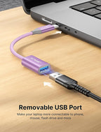 JSAUX USB C to USB 3.0 Adapter, USB C Male to USB Female OTG Cable Adapter - Image 3