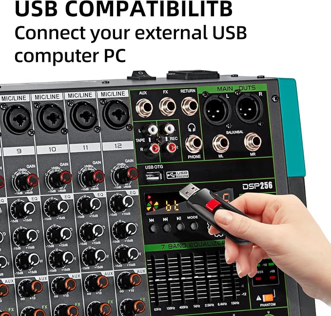 Depusheng PA12 Professional Audio Mixer Sound Board Console Desk System - Image 6