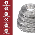 Tinned Copper Metal Braid Sleeving Wire Shielding Sleeve Braided Copper Ground - Image 4