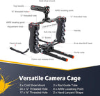 Zeadio Camera Video Rig Cage, Aluminum Filmmaking Movie Making Kit - Image 6