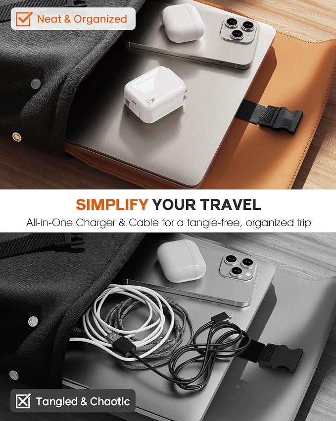 35W Retractable USB-C Wall Charger, Fast Charging Block - Image 6