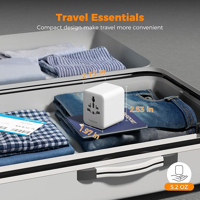 TESSAN Universal Travel Adapter, International Power Adapter - Image 7