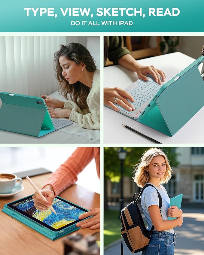 Folio Keyboard Case for iPad 10th Gen 10.9 inch and iPad 11th, Magnetic - Image 7