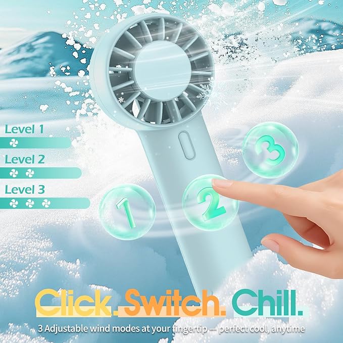 Mini Portable Fan, USB Personal Handheld Fan - Image 4