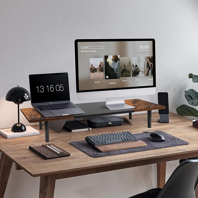 Across-Star Dual-Monitor-Stand-Riser-For-Desk Adjustable Length 32-40 - Image 2
