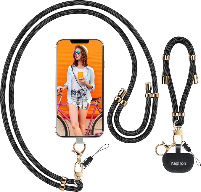 Universal Phone Lanyard with Wrist Strap, Adjustable Crossbody Cell Phone by KAPTRON