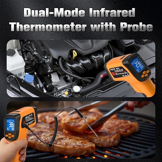 Infrared Thermometer Temperature Gun, Non-Contact Digital Laser Temp -58°F to - Image 2