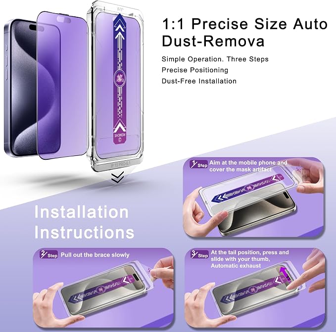 2 Pack Anti Blue Light Matte Screen Protector - Image 4