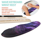 2-in-1 Ergonomic Set, Wave Rise Keyboard Wrist Rest and Massage Bulge Slope - Image 2