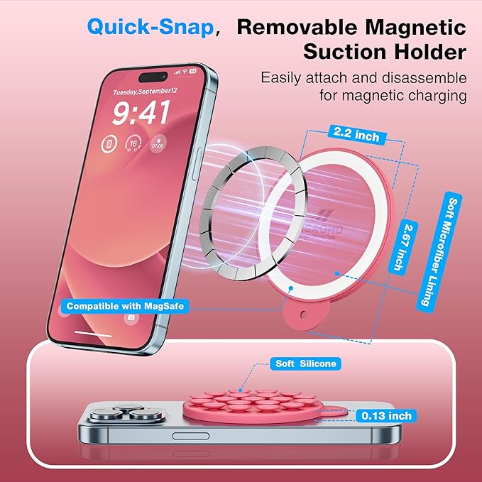 Magnetic Suction Cup Phone Mount - Image 3