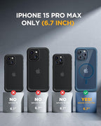 Miracase Magnetic for iPhone 15 Pro Max Case 6.7'' Full-Body Drop Proof Bumper - Image 2