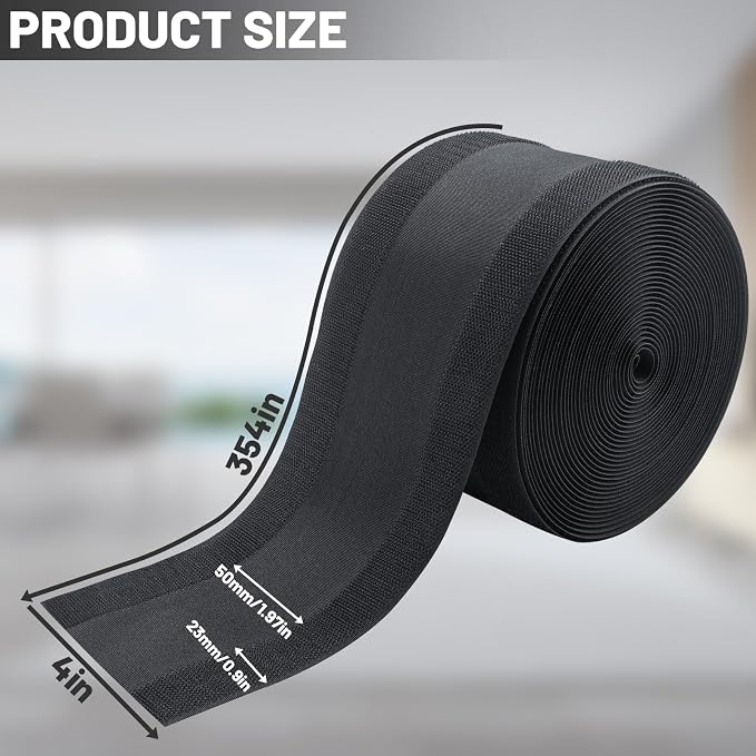 IHKFILAN Carpet Cord Cover Carpet Cable Management Under Desk Cable Grip Strip - Image 2
