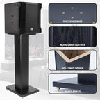 24 Inch Speaker Stands Wood Grain Universal Floor Speaker Stands Pair Heavy - Image 4